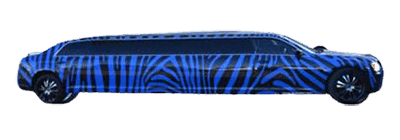 Blue-Limo-zebra-portland-limos-near-me-now